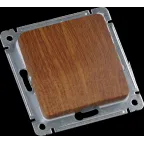 MASTER Переключатель одноклавишный скрытой установки, в рамку, дуб