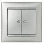 VALENA Рамка 1 пост горизонтальная алюминий