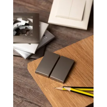 Валенсия лицевая панель выключателя 2-кл. 10А кашемир