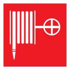 Наклейка Пожарный кран100х100 мм,