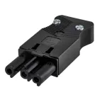 Коннектор мама, 3-х проводный, на кабель, винтовое соединение, графит