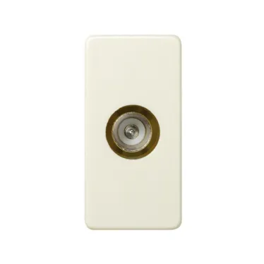 Розетка TV узкая пайка S27 слоновая кость