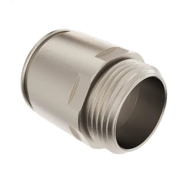 Муфта труба-коробка диаметр 32мм IP66/IP67 М32х1.5 никелированная латунь