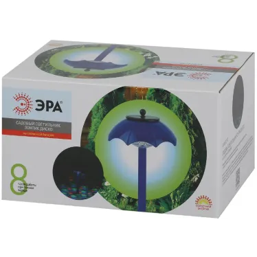 Светильник уличный ERASF22-53 на солнечной батарее садовый Зонтик Диско 1 LED 32 см