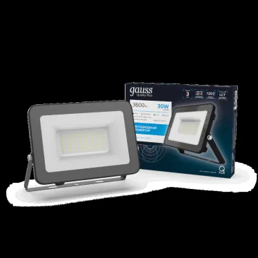 Прожектор светодиодный ДО 30 Вт 3600 лм 6500К AC 220В IP65 128х28х160мм матрированное закаленное стекло Qplus Gauss