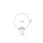НТУ 02-100-351, шар белый призма D 350 мм (4/12)