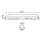 Светильник светодиодный промышленный линейный ССП-176 EVO-S IP65 600*76*66 18W 1950lm 4000K мат с ДД и соед.в линию 1/12 | 864424218-S | Gauss