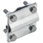 Зажим заземления крестообразный стержень-полоса/пруток нержавеющая сталь