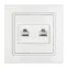 Розетка Минск RJ-45+Phone СП белая