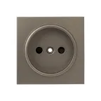 Валенсия лицевая панель розетки 1-местной б/з 10 А кашемир с защ. штор.