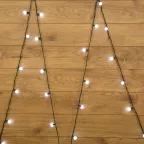 Гирлянда "Мультишарики" Ø25 мм 5м, темно-зеленый ПВХ, 25 диодов, цвет Белый | 303-555 | NEON-NIGHT