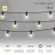 Гирлянда LED Galaxy Bulb String 10м, черный КАУЧУК, 30 ламп*6 LED ТЕПЛЫЙ БЕЛЫЙ, влагостойкая IP65 | 331-326 | NEON-NIGHT