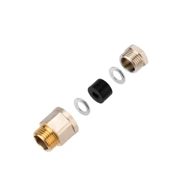 Сальник с резьбой 1/2 для ввода кабеля в трубу, никелированная латунь | 51-0610-3 | REXANT