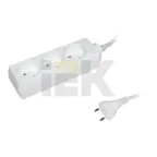 Удлинитель бытовой 3 розетки шнур 3м без заземления 10А