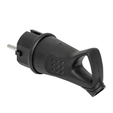 Вилка угловая каучуковая с кольцом 230В 2P+PE 16A IP44 PROxima