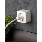 Розетка Минск 1-местная ОП 16А с заземлением белая