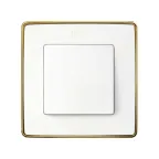 Рамка 1 пост золото - белый