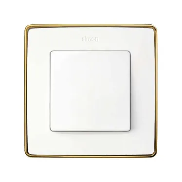 Рамка 1 пост золото - белый