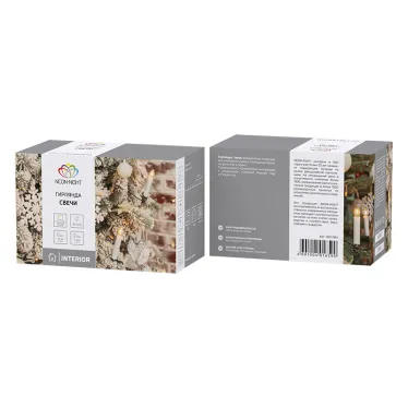 Гирлянда Свечи 6м, темно-зеленый ПВХ, 30 LED ТЕПЛЫЙ БЕЛЫЙ | 303-084 | NEON-NIGHT