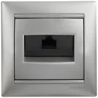 VALENA Рамка 1 пост горизонтальная алюминий