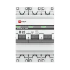 Выключатель автоматический трехполюсный 20А D ВА47-63 4.5кА PROxima