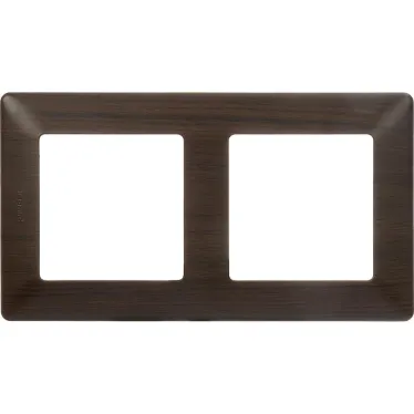 Valena LIFE Рамка 2 поста темное дерево универсальная