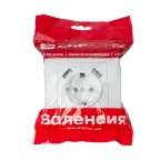 Валенсия розетка 1-местная с/з 16А белая с защ. штор. с 2 USB 2,1А