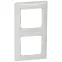 VALENA Рамка 2 поста вертикальная белая