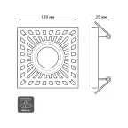Светильник точечный встраиваемый Backlight BL127 Квадрат. Белый, Gu5.3, 3W, LED 3000K | BL127 | Gauss