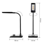 Светильник настольный светодиодный черный с деревом NLED-473-10W-BK ЭРА