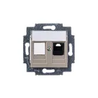 Розетка информационная Levit RJ45 категория 5e и заглушка кофе макиато