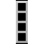 Valena LIFE Рамка 4 поста алюминий универсальная