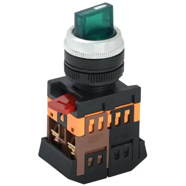 Переключатель ANCLR-22-3 с фиксацией 3 позиции I-O зеленая неоновая ручка