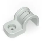 Крепеж-скоба пластиковая односторонняя для прямого монтажа серая в п/э д20 (50шт/600шт уп/кор)