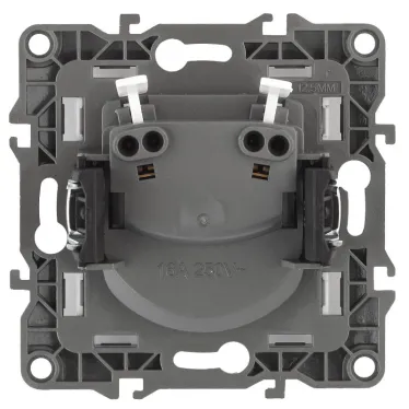 Розетка 2P, 16A-250В, Эра12, бронза, 12-2105-13