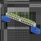 Шина нулевая N 63.14 (2 изолятора стойка) никель