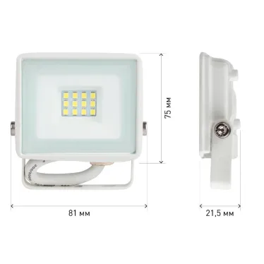 Прожектор светодиодный уличный LPR-023-W-65K-010 10Вт 6500K 800Лм IP65 белый