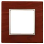 Рамка на 1 пост, дерево, Эра Elegance, вишня+шамп, 14-5301-08