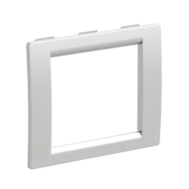 Рамка универсальная 2 модуля серая металлик