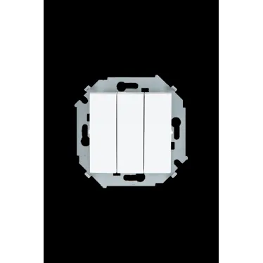 15 Выключатель трехклавишный 10А 250В винтовой зажим белый