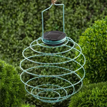 Садовый подвесной светильник Спираль на солнечной батарее, 16 см ERASF024-28