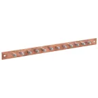 Шина заземления 483х25x3мм медь ШМТ М1 12 точек подключения М6