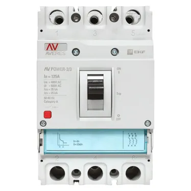 Выключатель автоматический AV POWER-2/3 125А 35кА TR