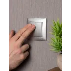 Валенсия лицевая панель выключателя 2-кл. 10А сталь