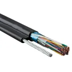 Витая пара F/UTP кат 3 50 пар AWG24 solid с тросом OUT UV PE черный