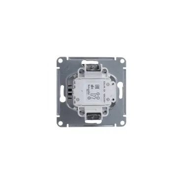 GLOSSA Выключатель двухклавишный с подсветкой схема 5а антрацит в рамку