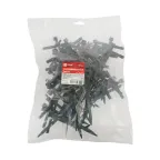 Хомут дюбельный 7х150 черный (50шт) PROxima