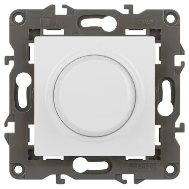 Светорегулятор поворотно-нажимной, 400ВА 230В, Эра Elegance, белый,14-4101-01