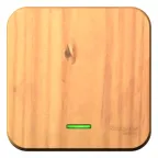 BLANCA одноклавишный выключатель наружный (cх.1) с подсветкой и изолирующей пластиной, 10а, 250b, ясень