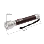 Фонарик карманный на батарейках 3хАА, экокожа, 2 режима, подарочная упаковка MB-903 Авиатор